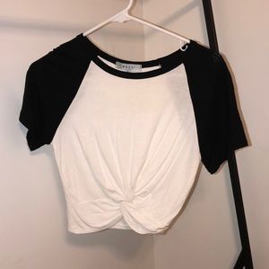 black and white twist top